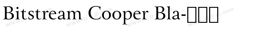 Bitstream Cooper Bla字体转换